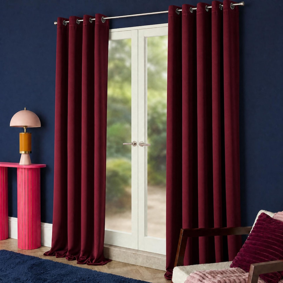 image 1 of OHS Essentials Eyelet Blackout Thermal Curtain Pair - 46x54 inch