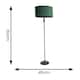 image 3 of ValueLights Maggie Black Candlestick Floor Lamp Green Velvet Shade | Black