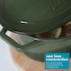 image 3 of Argon Tableware Round Cast Iron Casserole Dish - 4.65L - Green | Green | Green | 1