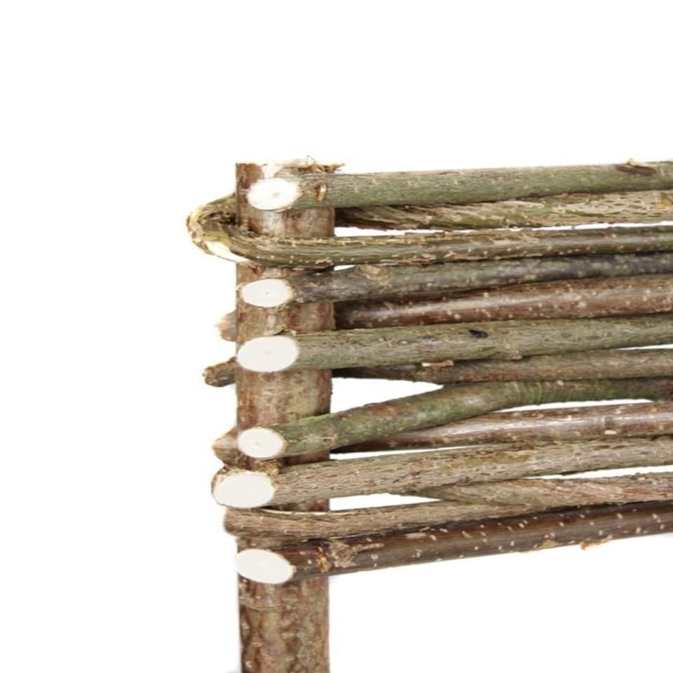 image 1 of 2m Flexible Woven Hazel Hurdle Lawn Edging in Brown Brown