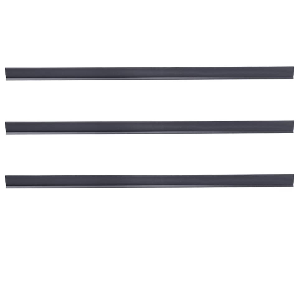 image 1 of Living and Home 3 Pcs Garden Fence PVC Privacy Screen Panel Slat Strips Fixing Clip, 1 M, Grey