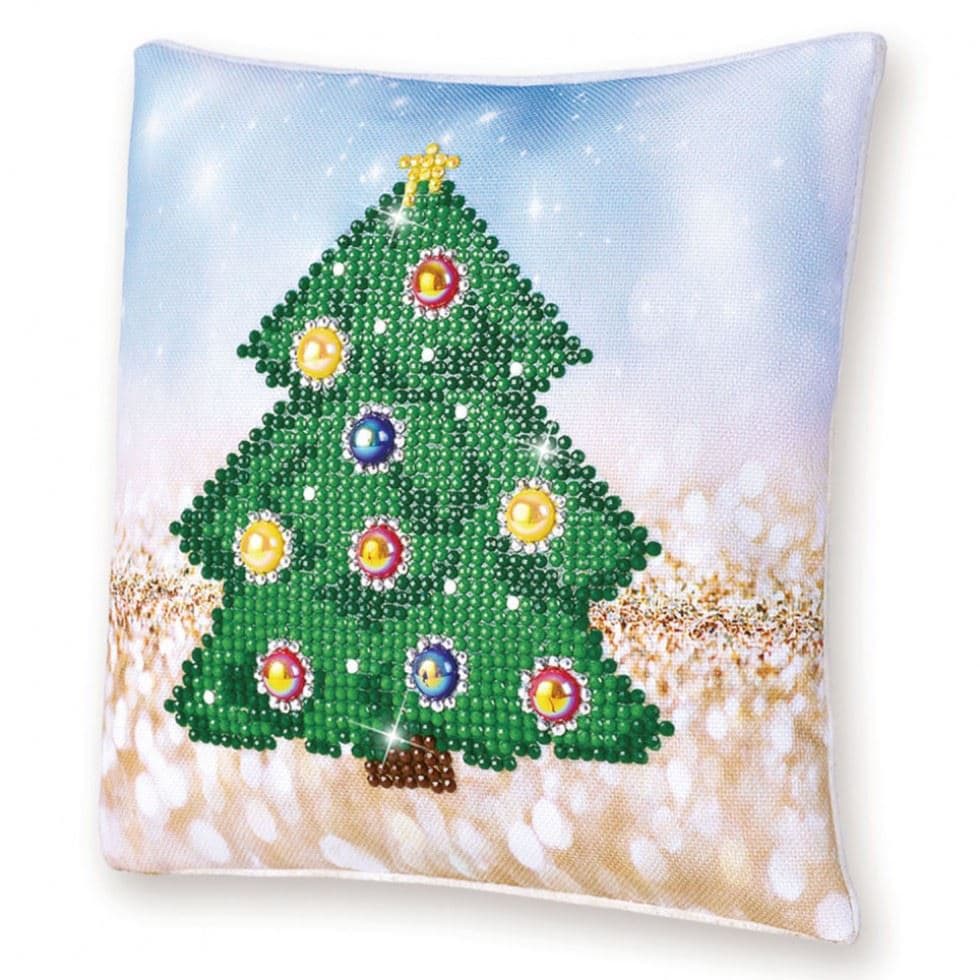 DIAMOND DOTZ PILLOW XMAS TREE - Diamond Painting Kit: Cushion: Christmas Tree