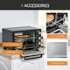 image 5 of HOMCOM Mini Oven 21L Electric Grill w/ Adjustable Temp Timer 1400W, Black
