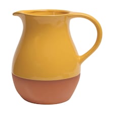 Sintra Glazed Terracotta Jug - Ochre