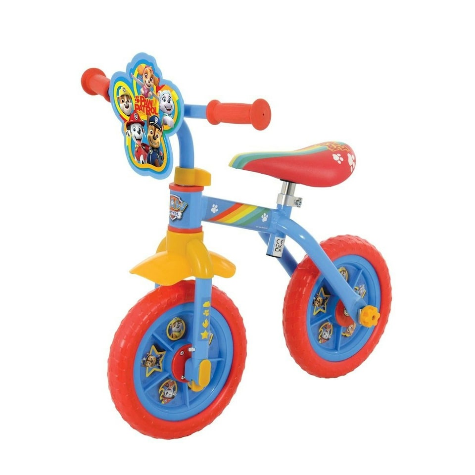 image 1 of Paw Patrol Childrens/Kids 2 In 1 Training Bike - Blue/Red/Yellow - One Size