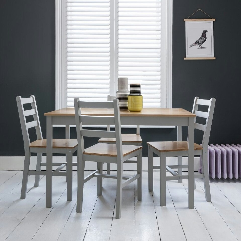 image 1 of Annika Dining Table in Grey & Pine White