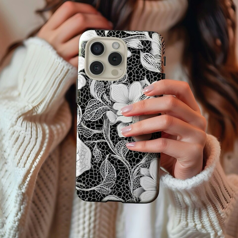 image 1 of Dark Flower Phone Case | Black | iPhone 13 Pro Max
Tough | iPhone 13 Pro Max
Tough