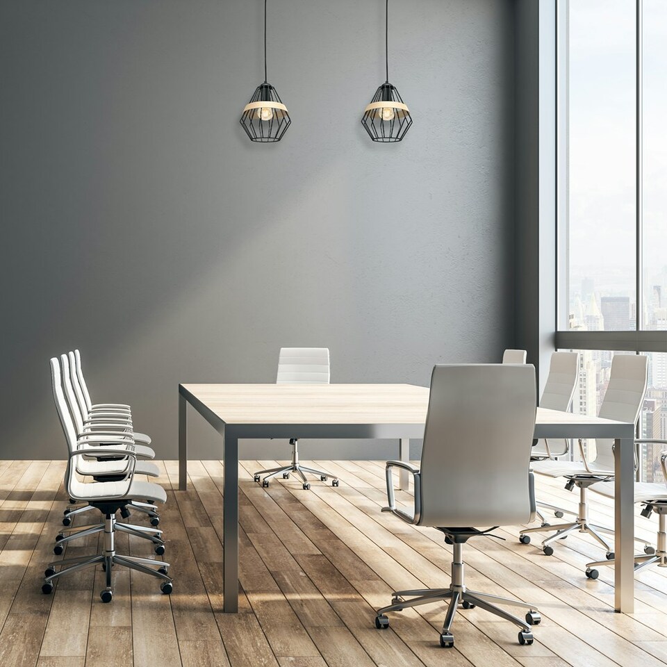 image 1 of Milagro Pendant Lamp Cliff Black 1XE27