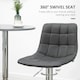 image 5 of HOMCOM Bar Stools Set of 2 Adjustable Counter Barstools W/ Footrest Grey