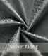 image 3 of Temple Velvet Ring Top Blackout Curtains - 229cm x 183cm - Charcoal