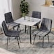 image 4 of 80cm Square Sintered Stone Top Dining Table | White | 1