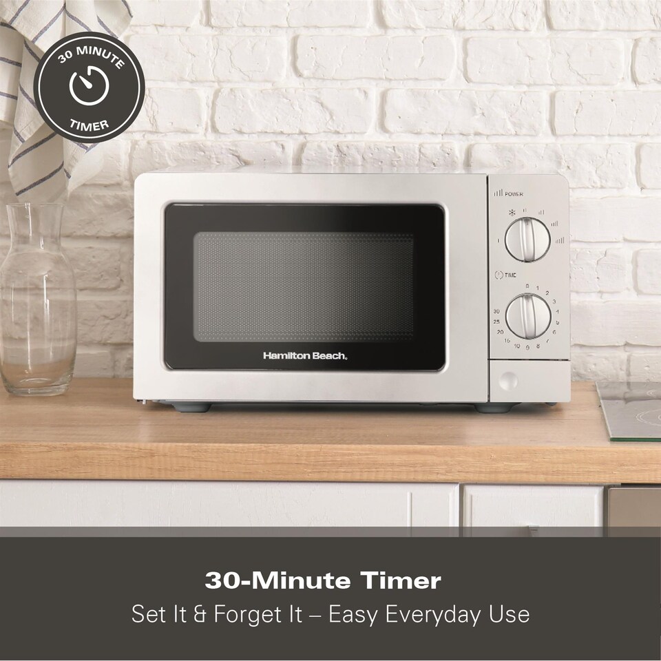 image 1 of Hamilton Beach 20L Standard Silver Microwave
