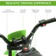 image 4 of HOMCOM 12V Kids Electric Motorbike Ride-On Motorcycle w/ Training Wheels - Green