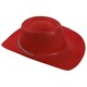 image 1 of Pack of 6 Red Glitter Cowboy Hat Red | One Size