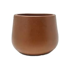 Verano Spanish Ceramics Epoxi Cylinder Rust Textured Plant Pot - 29cm N/A