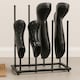 image 9 of House of Home 4 Pair Dryer Metal Welly Walking Boot Stand Shoe Rack Garden Shed Home Storage | Black