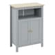 image 1 of kleankin Bathroom Floor Storage Cabinet Standing Unit W/ Doors Adjustable Shelf