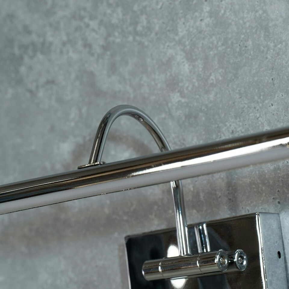 image 1 of ValueLights Alana Polished Chrome IP44 Bathroom Integrated LED Picture Wall Light