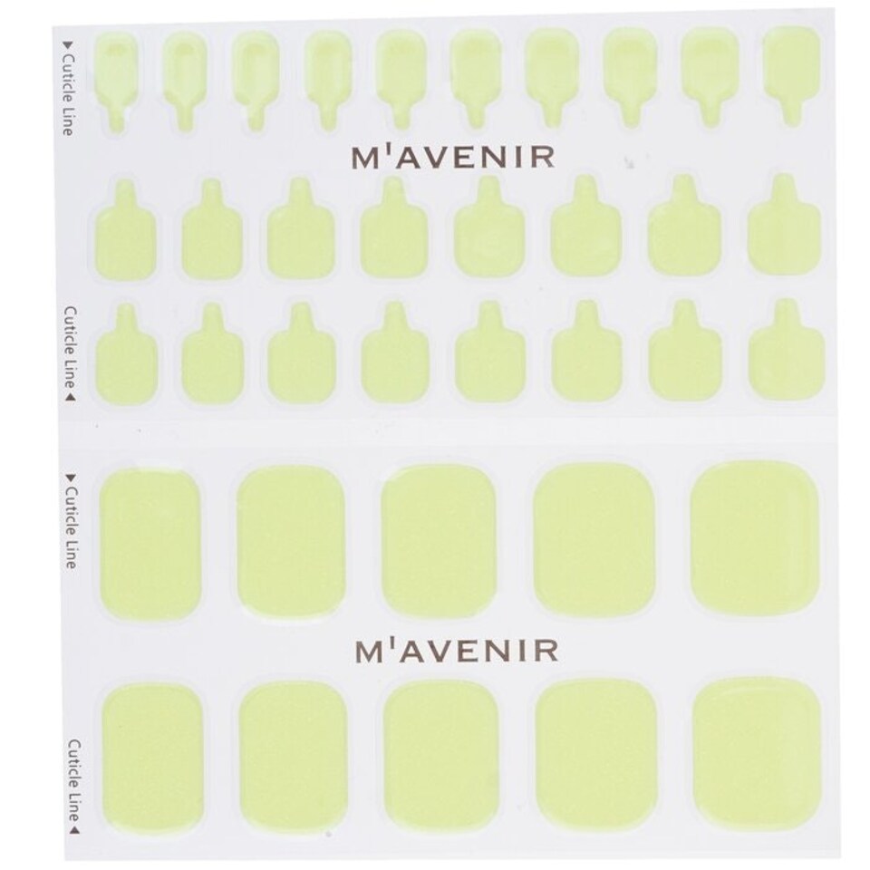 image 1 of Nail Sticker (yellow) - # Lemon Crumble Pedi - 36pcs Multi