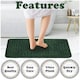 image 3 of VELVETIO Greek Bath Mat & Pedestal Mat Water Absorbent Non Slip Toilet Rugs Green | Dark Green