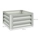 image 7 of Outsunny Set of 2 Raised Garden Bed Galvanised Planter Box, Light Grey 