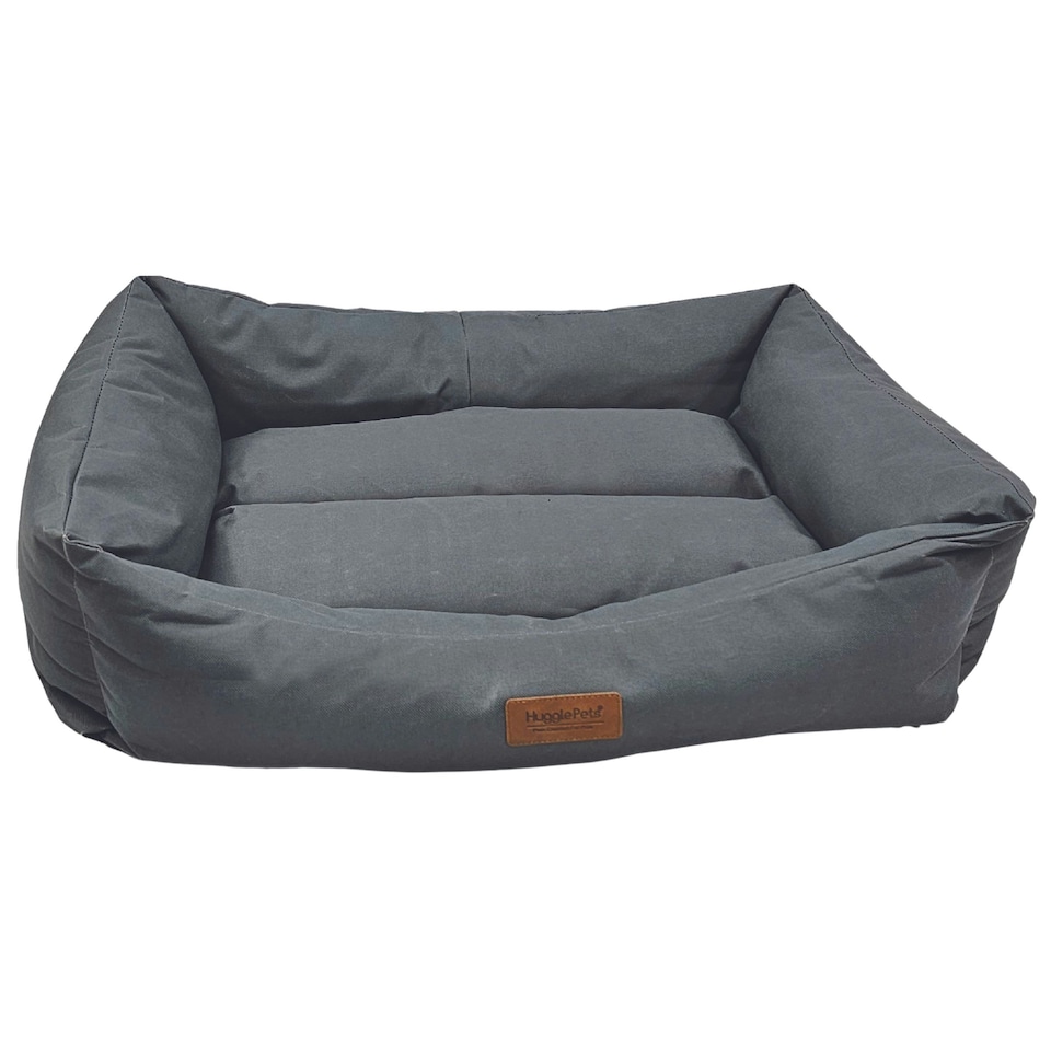 HugglePets Water-Proof Dog Lounger Bed - Grey - Medium