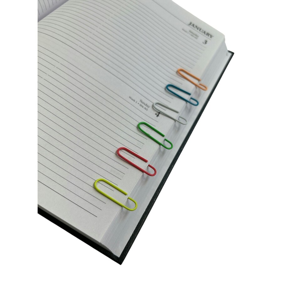 image 1 of Pack of 100 Assorted Coloured 28mm Paper Clips in Hang Pack