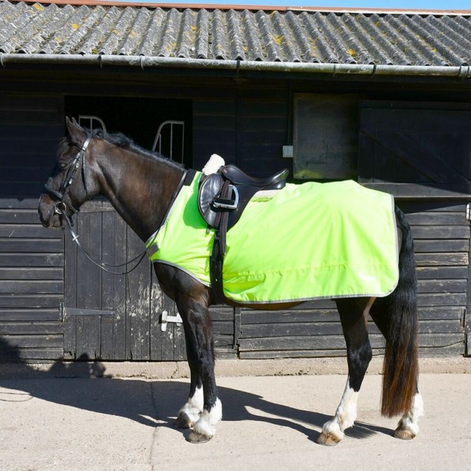 image 1 of Rhinegold Fixed Chest Waterproof Ride On Rug Yellow | Colour: Yellow
Size: 5ft 9