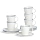 image 1 of Nicola Spring 12 Piece White Farmhouse Espresso Cup & Saucer Set - 90ml | White | White