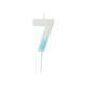 image 2 of Blue Ombre Number '7' Celebration Candle