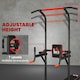 image 4 of HOMCOM Multifunction Home Workout Station Tower Steel Frame w/ Bench Bars Ropes