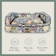 image 2 of Morris & Co Blue Strawberry Thief Dog Bed Sofa - Large Blue | L