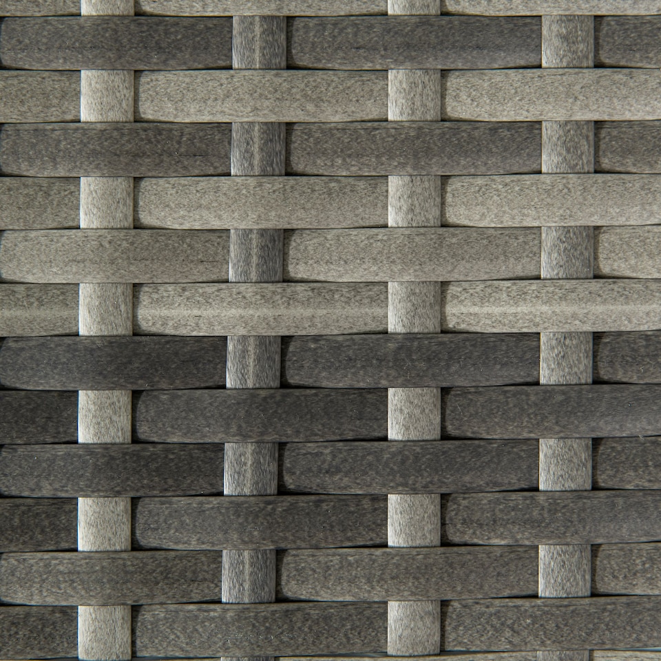 image 1 of Outdoor Coffee Table w/ Plastic Board Under the Full Woven Table Top, Grey