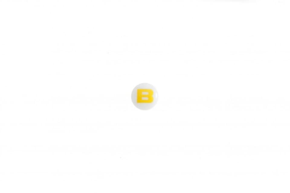 Trimits Yellow 14mm Baby Alphabet Letter Buttons for Dressmaking - each