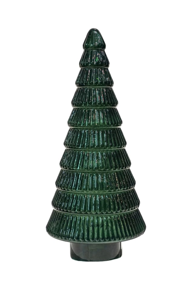 image 1 of Juniper Tree Christmas Decorations - Glass - L18 x W18 x H41 cm - Evergreen