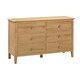 image 1 of Solid Oak 6 Drawer Wide Chest