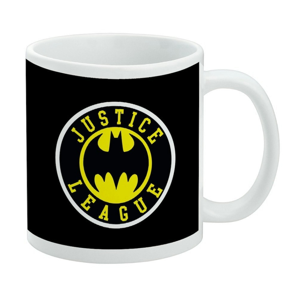 image 1 of Batman Justice League Mug - White/Black/Yellow - One Size