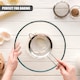 image 3 of GEEZY Fine Mesh Sieve Set of 3 Stainless Steel Strainers for Kitchen Baking Cooking