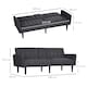 image 7 of HOMCOM Upholstered Sofa bed 3 Seater Home Theater with Storage Grey