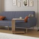 image 2 of Adore Florida Oak Effect Sofa Laptop Table on Castors - Mobile Side Table Brown