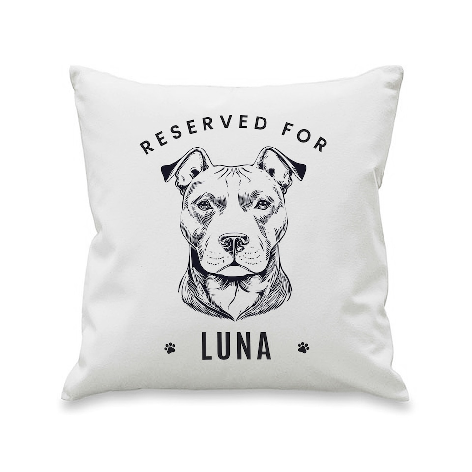 image 1 of Personalised Dog Breed Cushion White