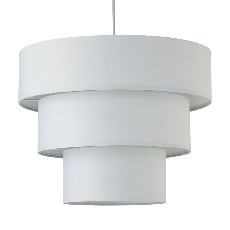image 1 of Barty - White 38cm Tiered Pendant Shade White