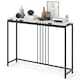 image 1 of COSTWAY 120cm Console Table Faux Marble Sofa Side End Table White Black