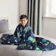 image 2 of OHS Kids Reversible Gaming Print Sensory Stress Relief Weighted Blanket 3kg, 100x150cm - Navy Blue