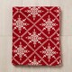 image 4 of Christmas Traditional Snow Flake Reversible Throw, Red