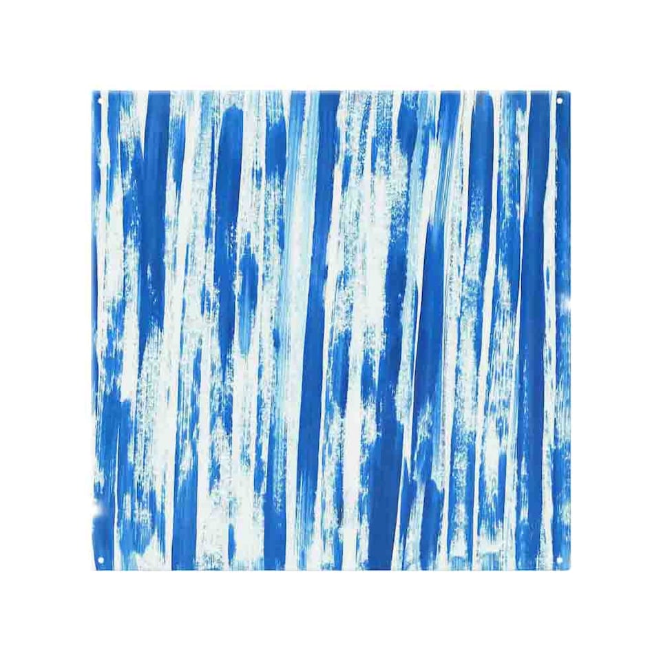 image 1 of Blue Paint Strokes Splash Back | White