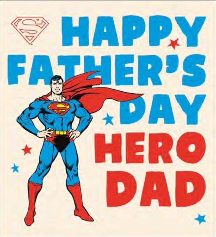 image 1 of SUPERMAN HERO FATHER'S DAY CARD