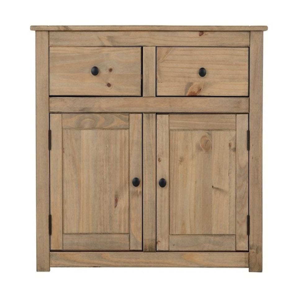 image 1 of Panama 2 Door 2 Drawer Sideboard - L40 x W93 x H80 cm - Natural Wax Brown