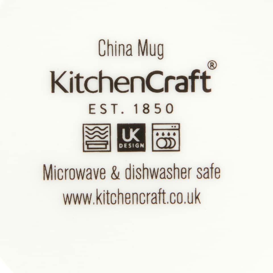 image 1 of KitchenCraft Fluted Fine Bone China Puffin Mug | White