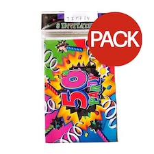 Amscan 50th Invitations (Pack of 8) - Multicoloured - One Size